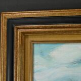 Painting “Petit Port Breton”, signed J.J Duboc – 1980