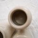 Set of 3 beige mustard jars