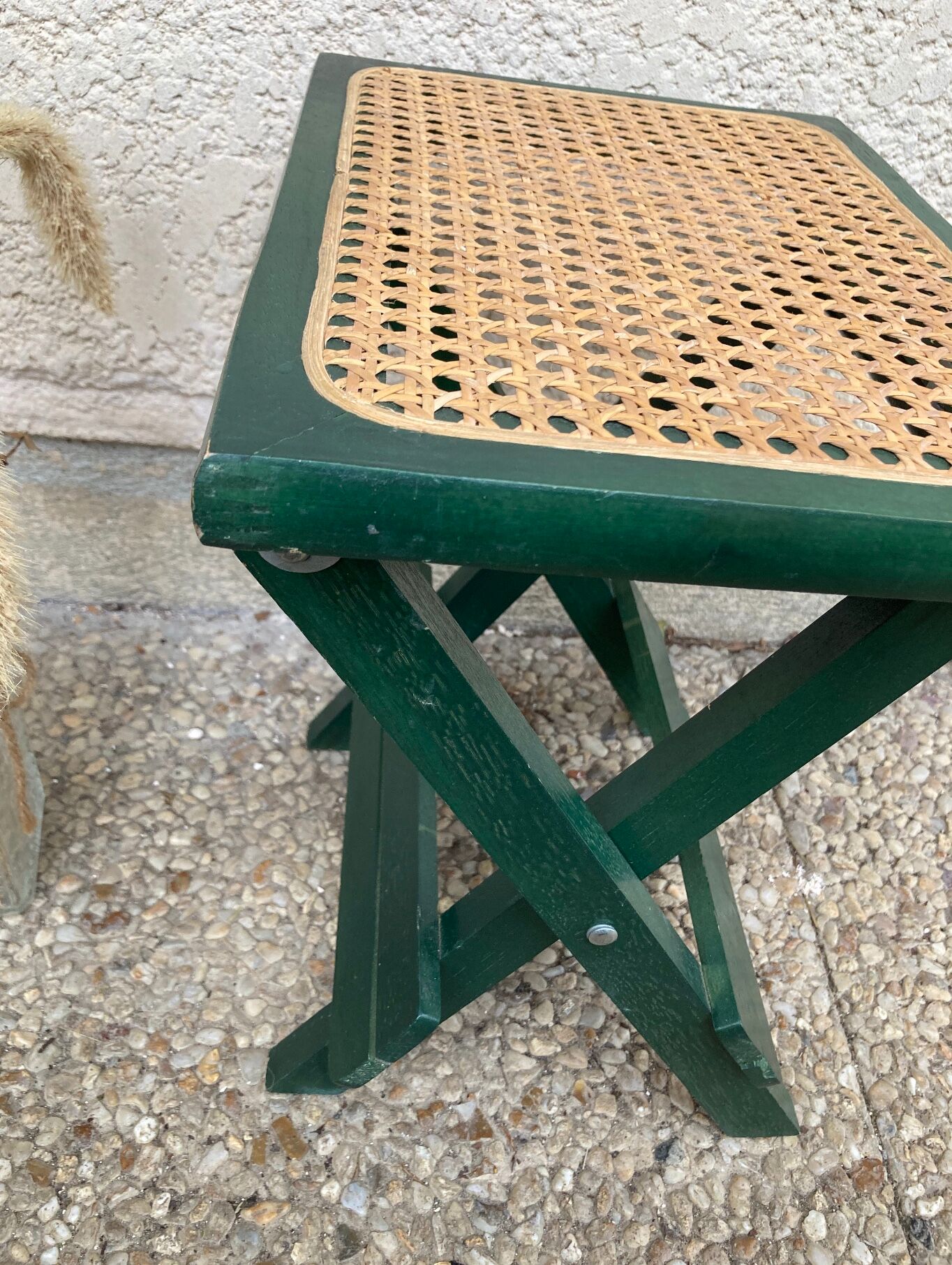 Folding stool in vintage canning