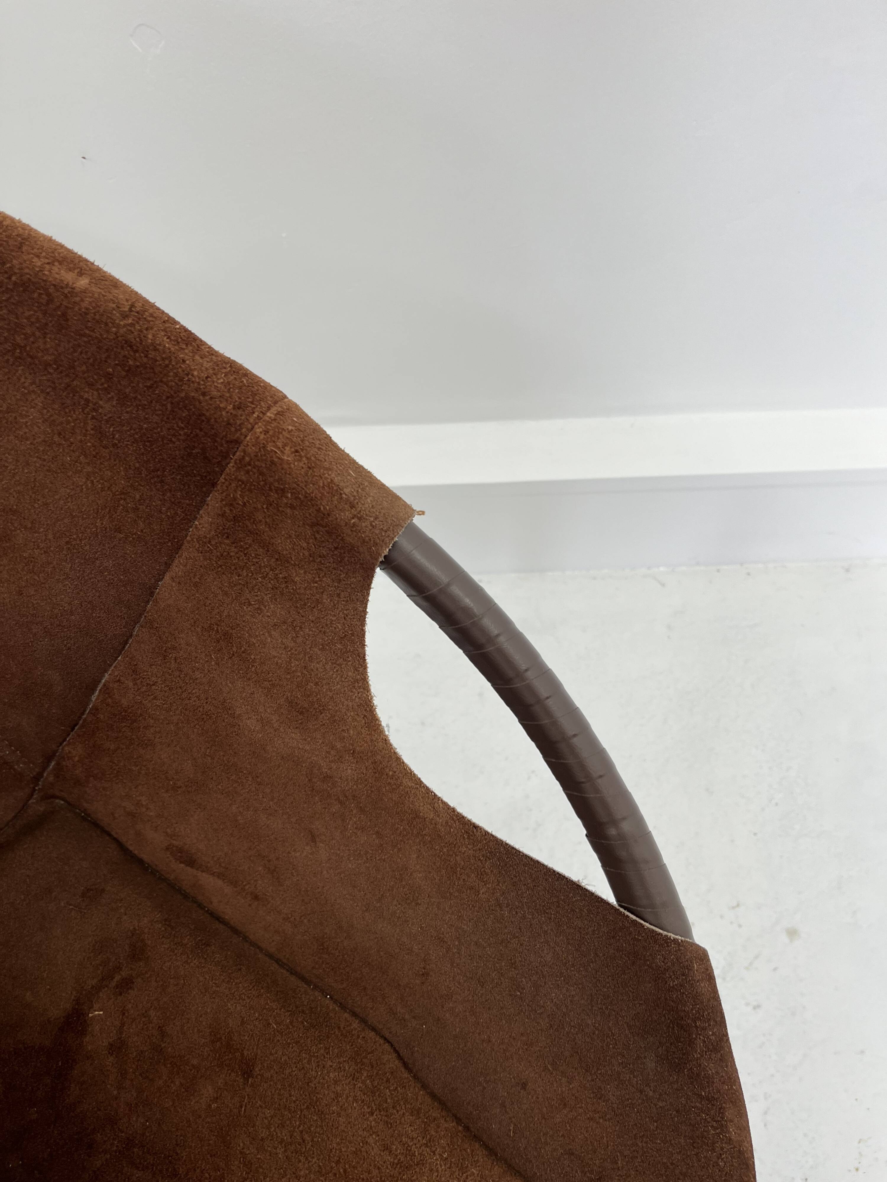 Vintage Suede Ball Chair by Lusch & Co., 1970s