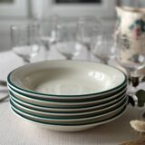 6 earthenware soup plates