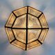 1 of 2 Limburg Glashütte glass ceiling lamp flush mount, 1970s