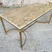 Vintage marble and brass coffee table circa 60's