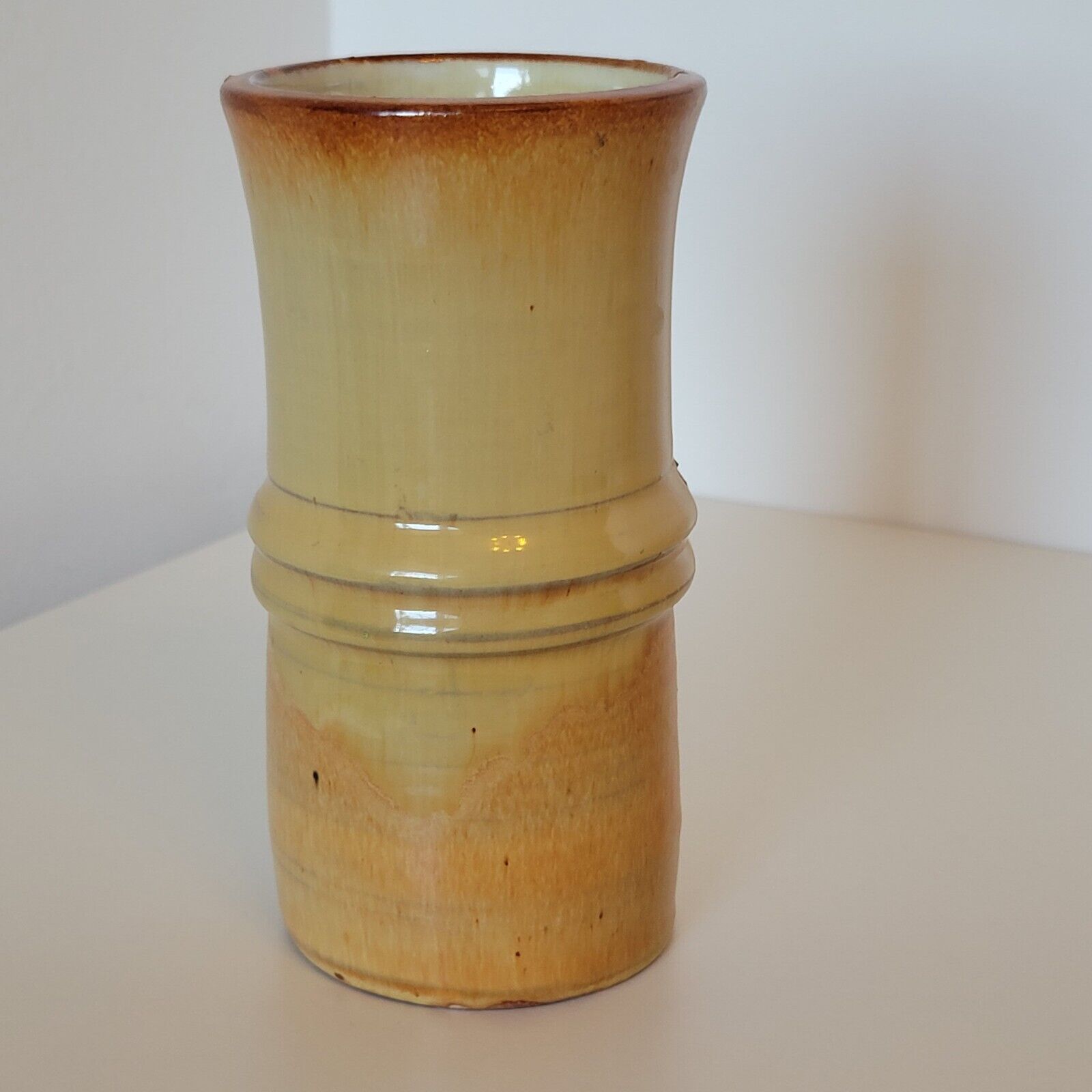 Bamboo-shaped ceramic vase