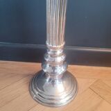 Large antique candle holder 45cm in silver metal