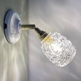 Vintage tulip wall lamp in molded glass