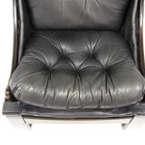 Scandinavian leather armchair Sweden 1960
