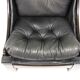 Fauteuil scandinave en cuir Suède 1960