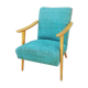 Armchair year 50 green fabric