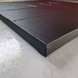 Minimalist monochrome abstract painting in black