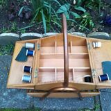 Oak and brass 50s knit worker