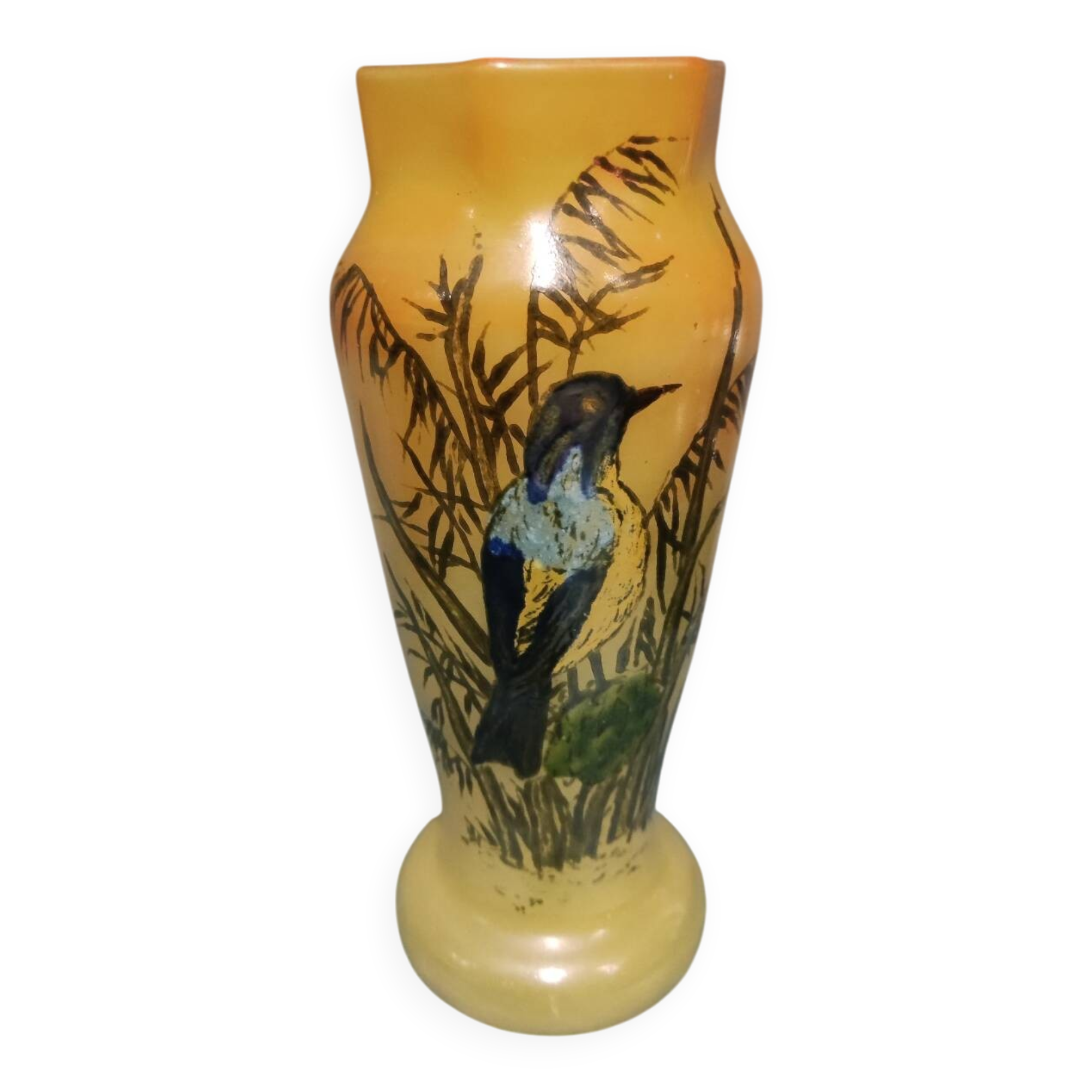 Vase Legras à décor émaillé