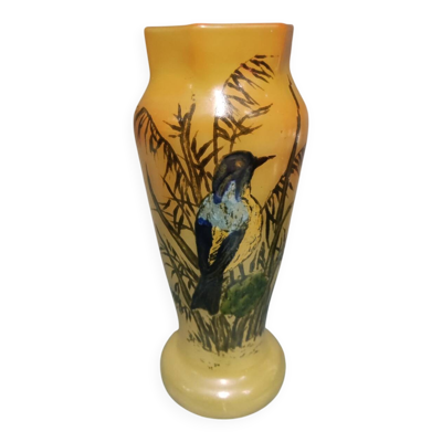 Vase Legras à décor émaillé