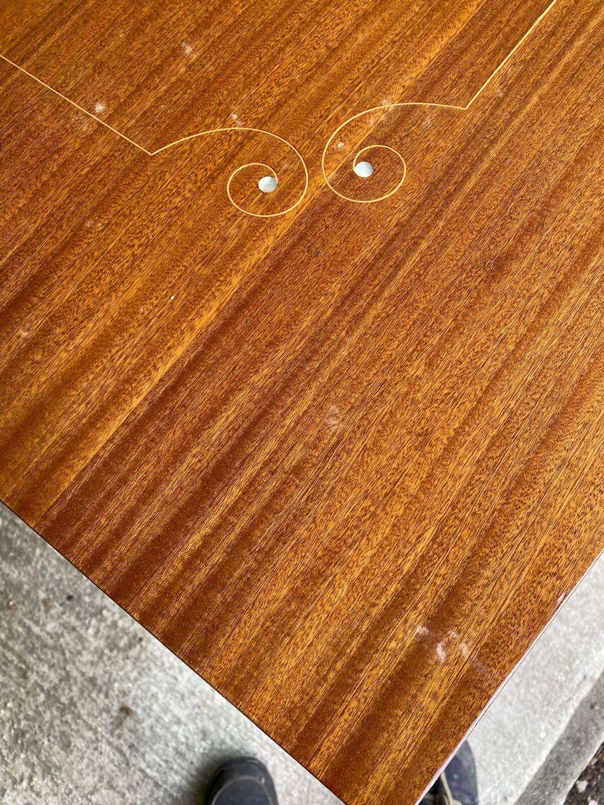 Table à manger scandinave bois massif et palissandre rénovée 240cm