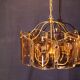 Lustre with brass sconces pair, Mid-Century Italy