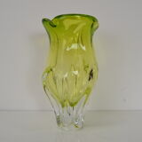 Vase art glass par Josef Hospodka, ancienne tchécoslovaquie, années 1960