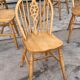 6 chairs bistro windsor wheelback in vintage beech baumann coffee