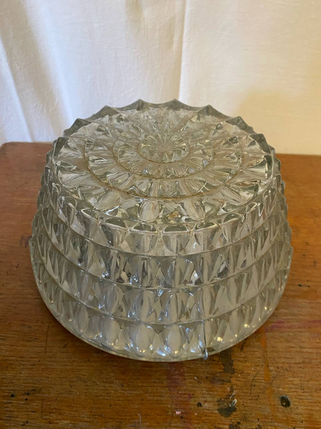 Antique Cast Crystal Wall Light Ceiling Lamp + Vintage Black Bracket #C71