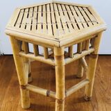 Two rattan side tables