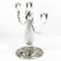 1970s three-point plated candlestick, La Pierre, France