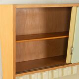 Enchanting two-piece kitchen cabinet from the 1950s in typical pastel colours