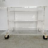 Vintage TV furniture David Lange plexiglass