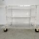 Desserte meuble télé vintage David Lange plexiglas