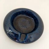 Cendrier vintage bleu signé