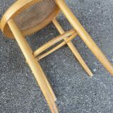 Vintage curved wood stool