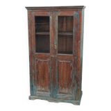 Armoire ancienne vitrée en bois belle patine