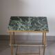 Vintage Green Marble Side Table