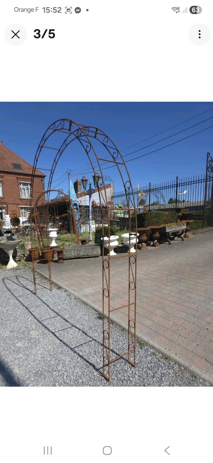 Wrought iron garden arch