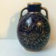 Vase in Limoges Chalais oven blue and gold