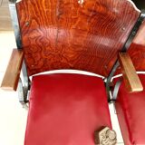 Pair of vintage cinema armchairs