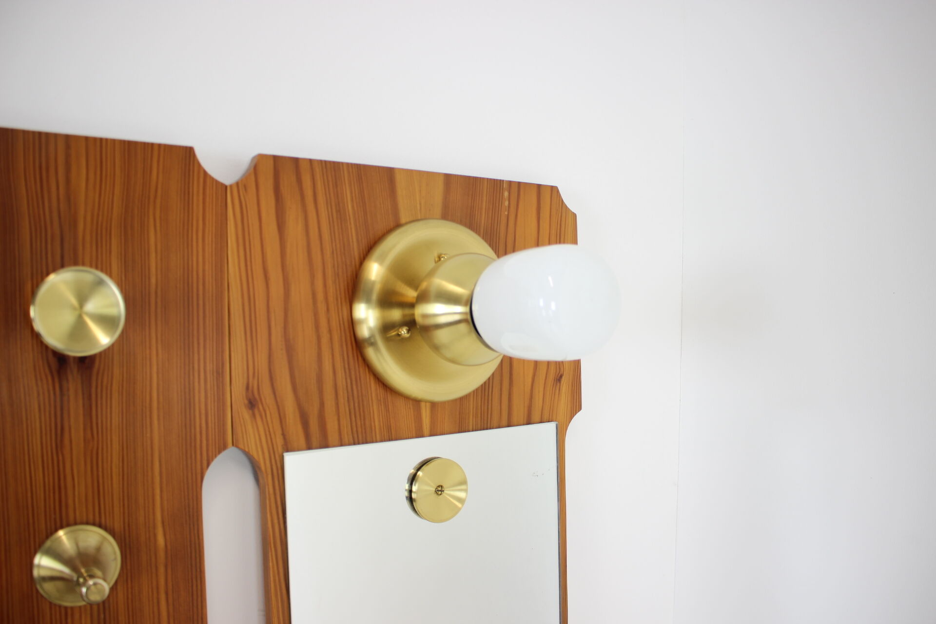 Wall coat rack with lighting Czechoslovakia 1960s