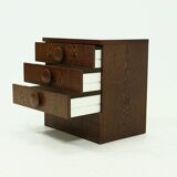 Meuble à tiroirs vintage en bois wengé 1960