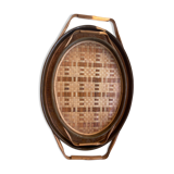 Rattan tray duo