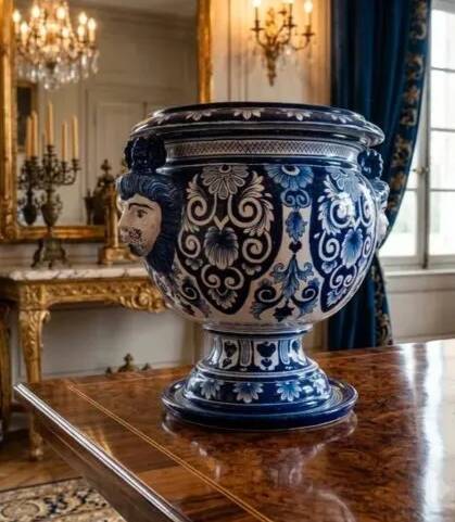 Grand Pot de fleurs en terre cuite, Nevers, XIXe siècle