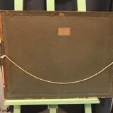 Basket of flowers watercolor painting - still life signed jeanne fabre cottave early twentieth