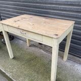 Table vintage 1900 en pin – Cuisine ou Bureau. Belle patine