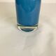 Vase verre bleu vintage style scandinave