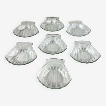 Vintage glass scallop bowls