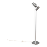 Vintage 70s metal floor lamp with two lights Italian design