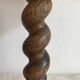 Antique lamp in twisted turned wood