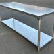Professional double-top stainless steel table