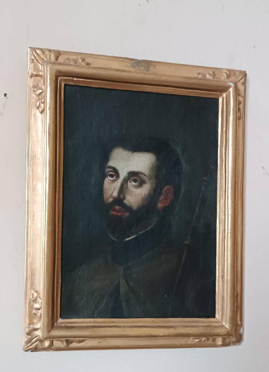 Ancient painting of Saint Francis Xavier - Italian school, late 17th century