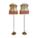 Pair of Bergboms floor lamps, G-024, brass, modern Scandinavian / mid-century style.