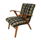 Vintage scottish plaid chair, 60s