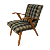 Vintage scottish plaid chair, 60s