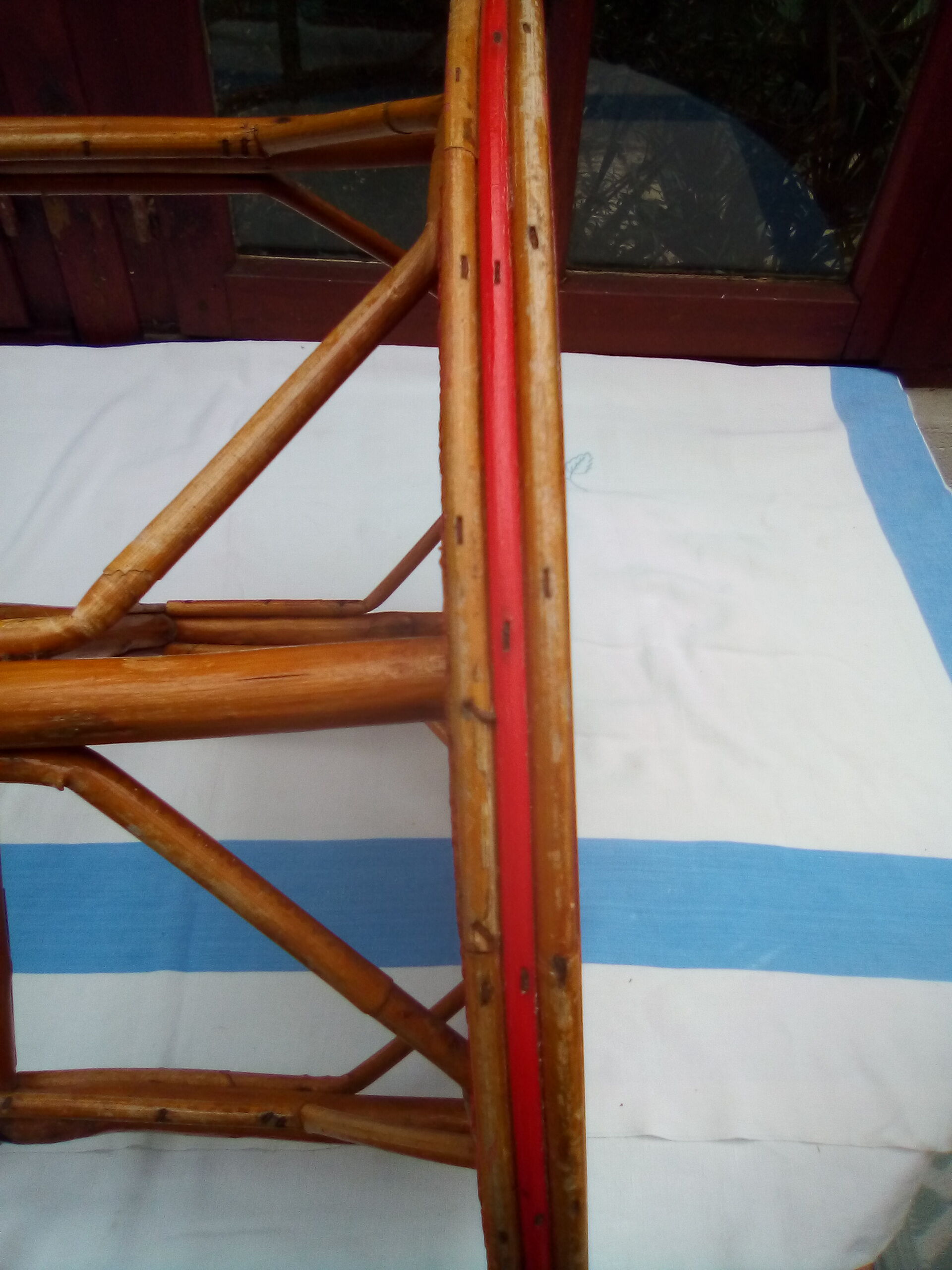 60s rattan coffee table